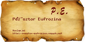 Pásztor Eufrozina névjegykártya