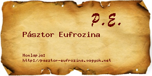 Pásztor Eufrozina névjegykártya